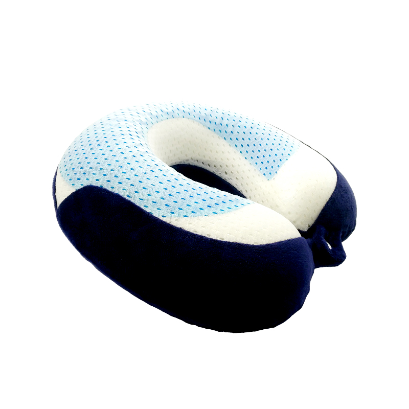 Strikket Cooling Gel U-formet Memory Foam-pute
